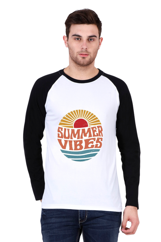 "Summer Vibes" Raglan Full Sleeve T-Shirt