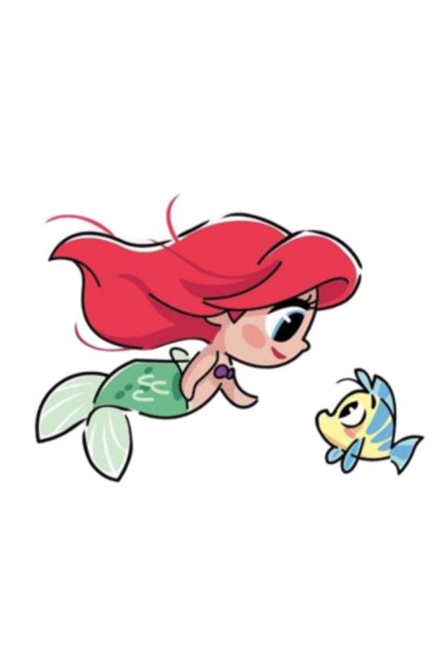 "Ariel & Flounder" Romper for Babies