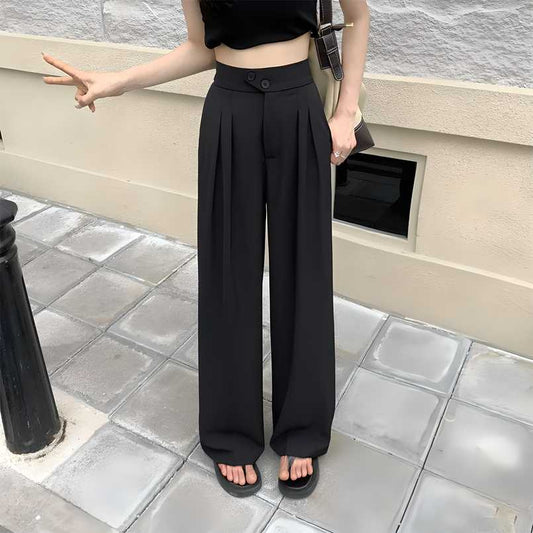 Women's Comfortable High Waist Loose Straight Wide Leg Pant