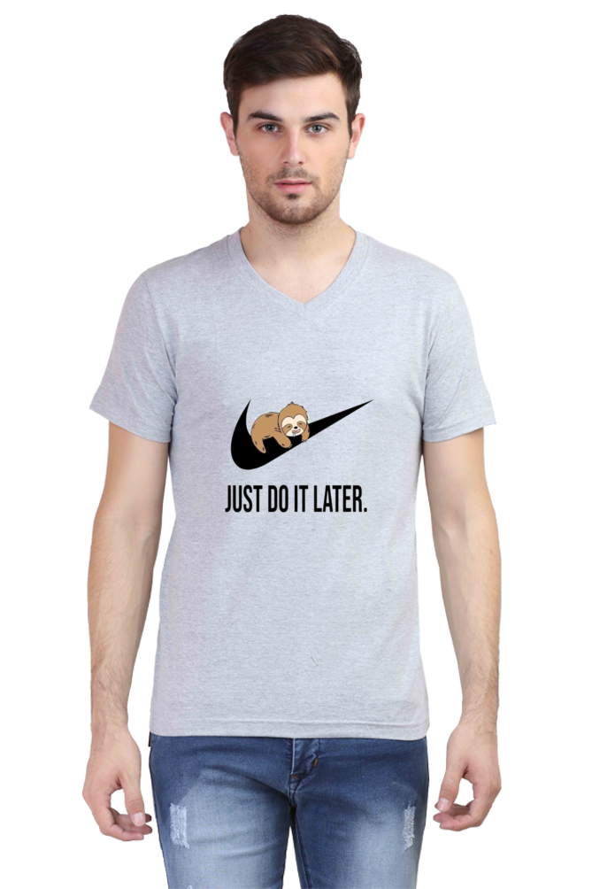 "Just Do It Later" Sloth V-Neck Men’s T-Shirt