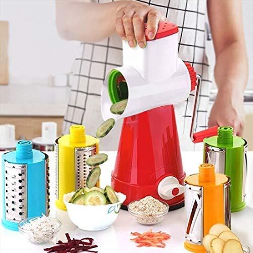 4 in 1 Drum Grater Shredder Slicer for Vegetable, Fruit, Chocolate, Dry Fruits, Salad Maker