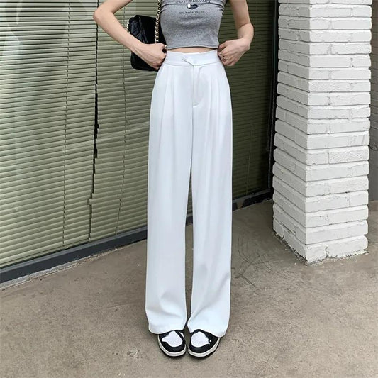 Women's Comfortable High Waist Loose Straight Wide Leg Pant