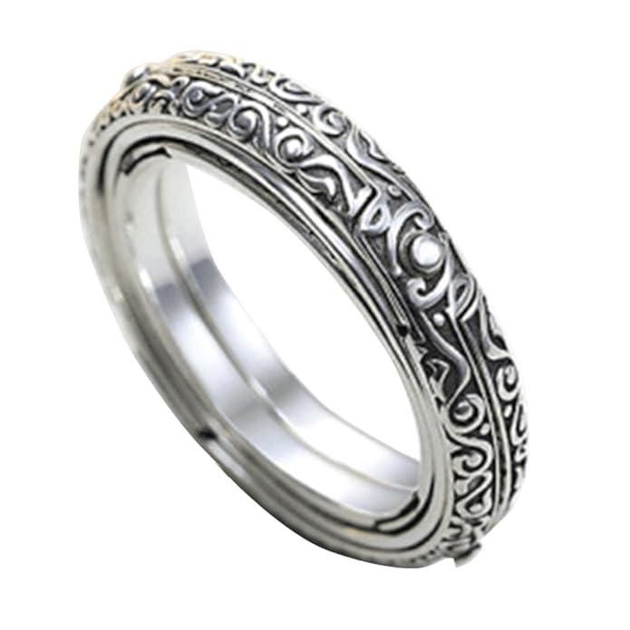 Astronomical Ball Ring Cosmic Finger Ring Couple Jewelry Silver Plated