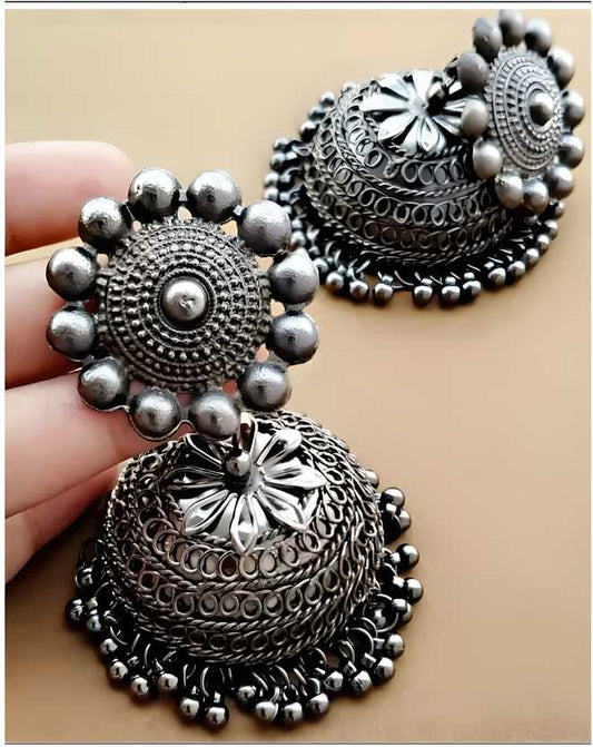 Traditional New Style Black Jhumkas Earrings For Women and Girls