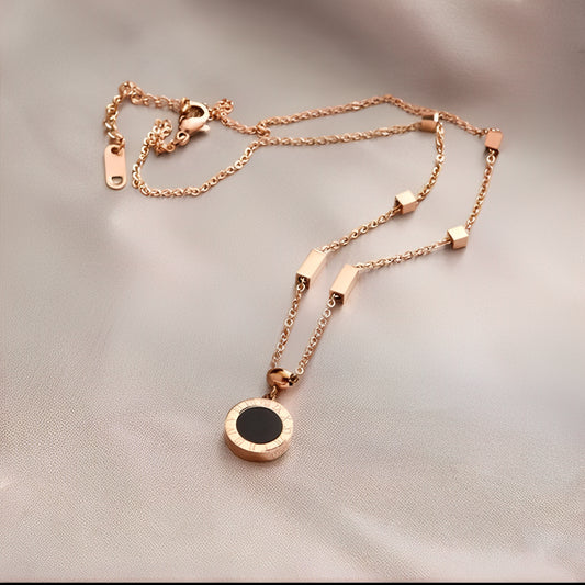 Rose Gold High Quality Gold Plated Stainless Steel Round Necklace