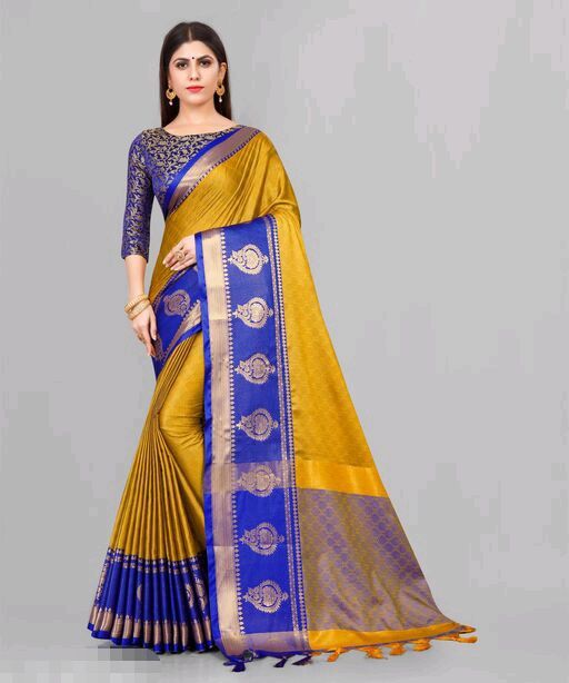 New Zari Jacquard Aura Silk Saree