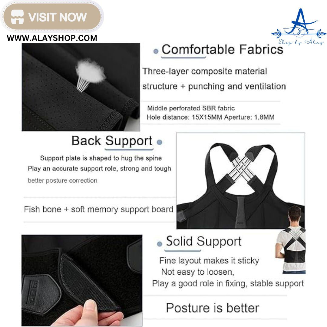 Adjustable Back Posture Corrector/ Slouching Relieve Pain Belt Women Men