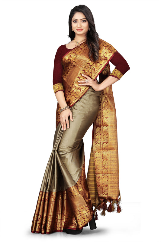 Attractive Kanjivaram Silk Jacuqard Saree