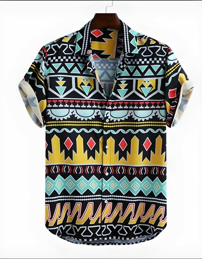 Rayon Printed Half Sleeves Regular Fit Mens Casual Shirt