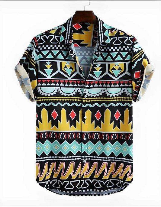 Rayon Printed Half Sleeves Regular Fit Mens Casual Shirt