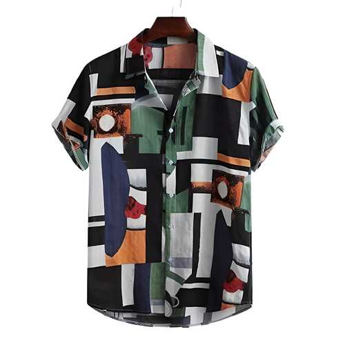 Rayon Printed Half Sleeves Regular Fit Mens Casual Shirt