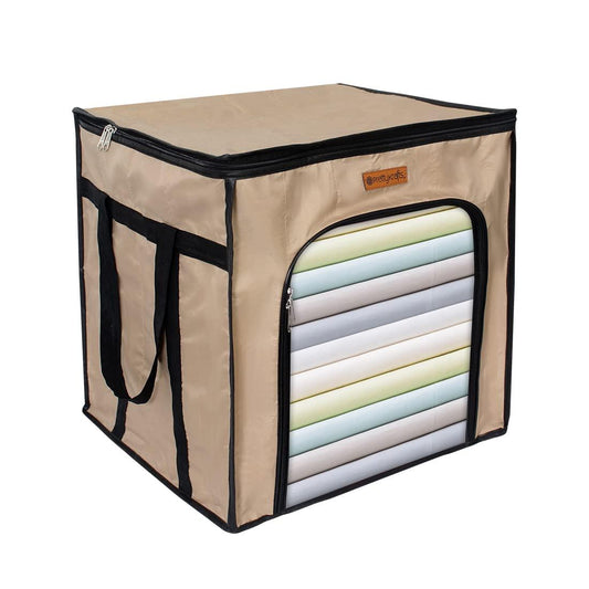 Large Capacity Clothes Storage Bag, 1 Packs Foldable Closet Organizers for Comforters, Blankets, Bedding,