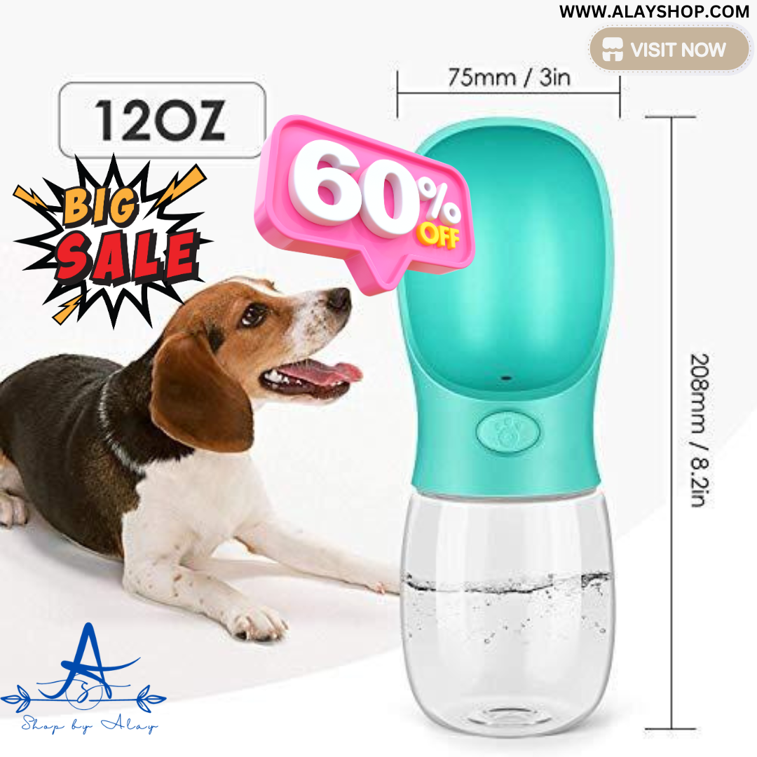 Leak Proof Portable Puppy Water Dispenser Drinking Feeder Pet Care Cup  (12 Oz / 350ml)