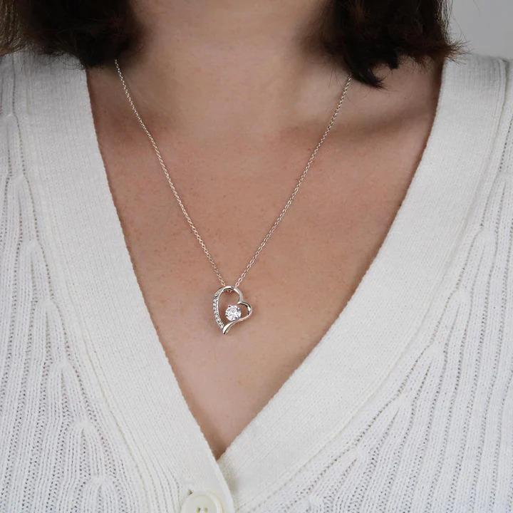 To My Bonus Daughter | Shine Like The Brightest Star | Heart Necklace